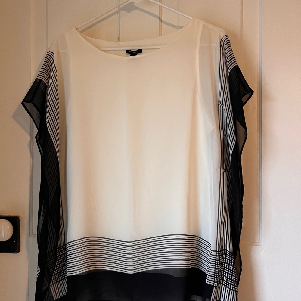 Elegant Black and White Women's Top
